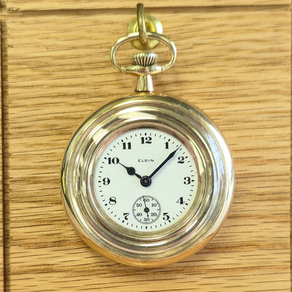 1918 Elgin Opera Pocket Watch Grade 463 3/0s Vintage Gold Filled