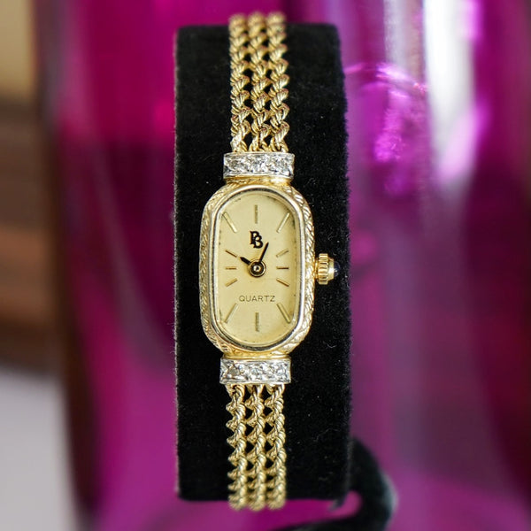 Vintage Ladies Paul Breguette 14K Gold & Diamond Cocktail  display picture 1