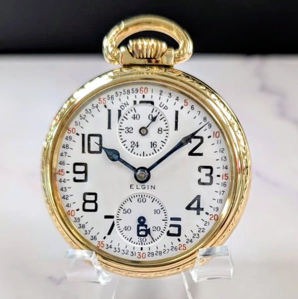 1934 Elgin Raymond Pocket Watch Grade 506 21 Jewels Up Down