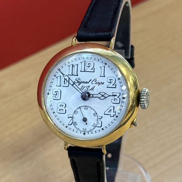 RARE Vintage Signal Corps. U.S.A. Trench Watch 33mm WWI Era
