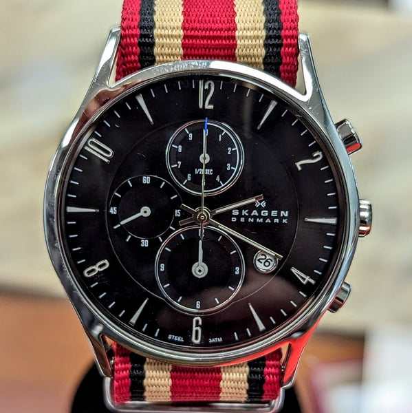 SKAGEN Denmark Chronograph Watch Black Dial Quartz  display picture 1
