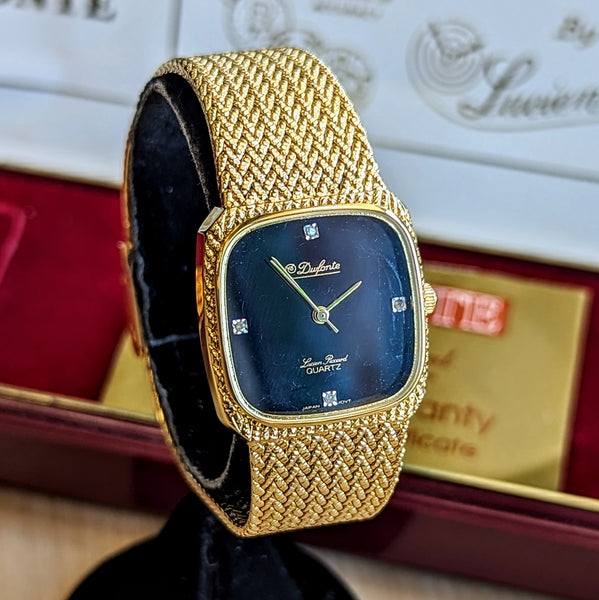 NOS Dufonte By Lucien Picard Quartz Watch Diamond Dial ALL  display picture 1