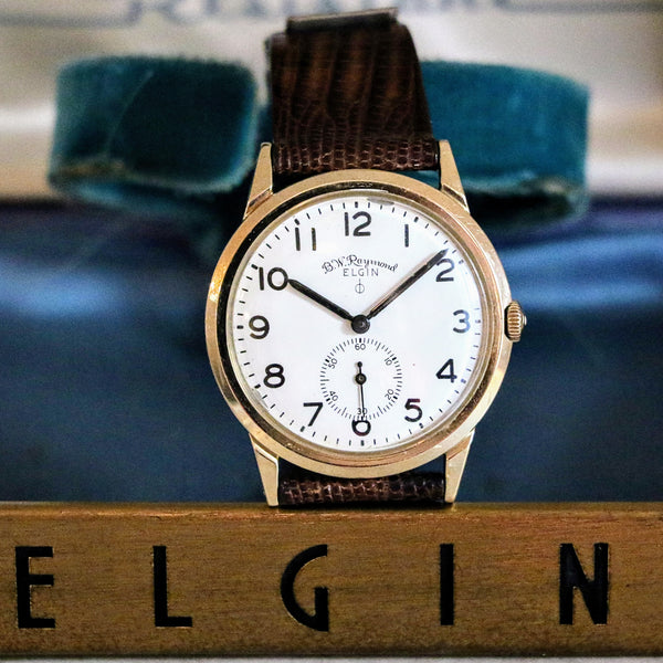 1961 ELGIN B. W. Raymond Watch Railroad Grade 730A Wristwatch In BOX ...