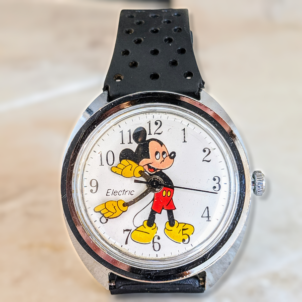 1971 TIMEX Electric Watch Mickey Mouse Vintage Wristwatch Cal. M40