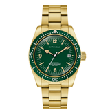 Caravelle Vintage Sea Hunter Automatic Watch 44B128 By Bulova 39mm ALL Gold S.S.