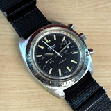 Vintage CLEBAR Chronograph Dive Watch Incabloc Valjoux 7733 17 Jewels 37mm S.S. Swiss Wristwatch