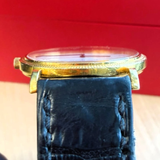 1990s Patek Philippe Calatrava Watch 3520D 18K Gold 32mm Hobnail Bezel - Cal. 177 18 Jewels ADJ. Ultra-Thin
