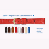 LS135 - Alligator Grain Genuine Leather - Hadley Roma Straps