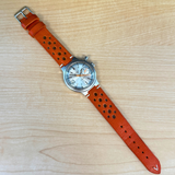 1970s Rotary Longines Monopusher Chronograph Watch 17 Jewels Date Indicator 36mm S.S. Wristwatch