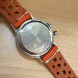 1970s Rotary Longines Monopusher Chronograph Watch 17 Jewels Date Indicator 36mm S.S. Wristwatch