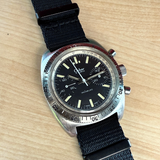 Vintage CLEBAR Chronograph Dive Watch Incabloc Valjoux 7733 17 Jewels 37mm S.S. Swiss Wristwatch