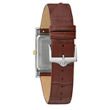 Bulova Sutton Dress Watch 98B430 Date 29mm Two-Tone S.S. Textured Dial