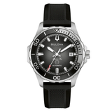 Bulova Marine Star Automatic Watch 98B465 Date 41mm - Silver to Black Dial - StainlessSteel