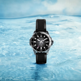 Bulova Marine Star Automatic Watch 98B465 Date 41mm - Silver to Black Dial - StainlessSteel
