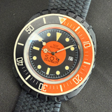 Vintage Glycine 500M S.O.S. Diver Tool Watch 313.241 Date 44mm S.S. Automatic Wristwatch