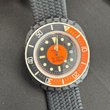 Vintage Glycine 500M S.O.S. Diver Tool Watch 313.241 Date 44mm S.S. Automatic Wristwatch