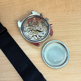 Vintage CLEBAR Chronograph Dive Watch Incabloc Valjoux 7733 17 Jewels 37mm S.S. Swiss Wristwatch