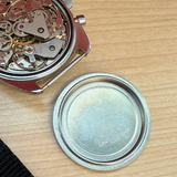 Vintage CLEBAR Chronograph Dive Watch Incabloc Valjoux 7733 17 Jewels 37mm S.S. Swiss Wristwatch