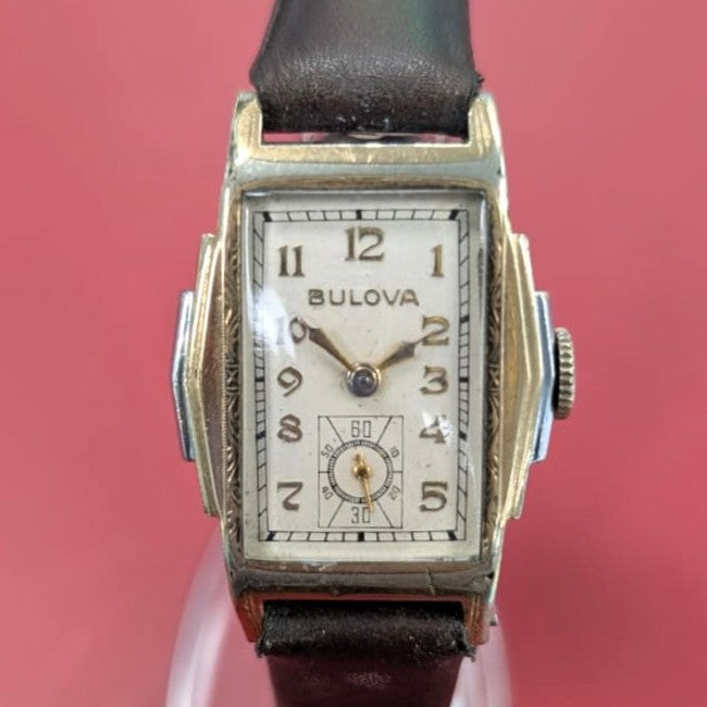 1934 Bulova Lone Eagle vintage men’s watch front view