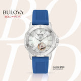 BULOVA Marine Star Women's Automatic Watch Display Case Back 96L324