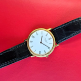 1990s Patek Philippe Calatrava Watch 3520D 18K Gold 32mm Hobnail Bezel - Cal. 177 18 Jewels ADJ. Ultra-Thin