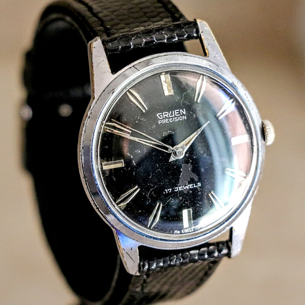 GRUEN Precision Watch 17 Jewels Cal. N510SS Swiss Made Wristwatch ...