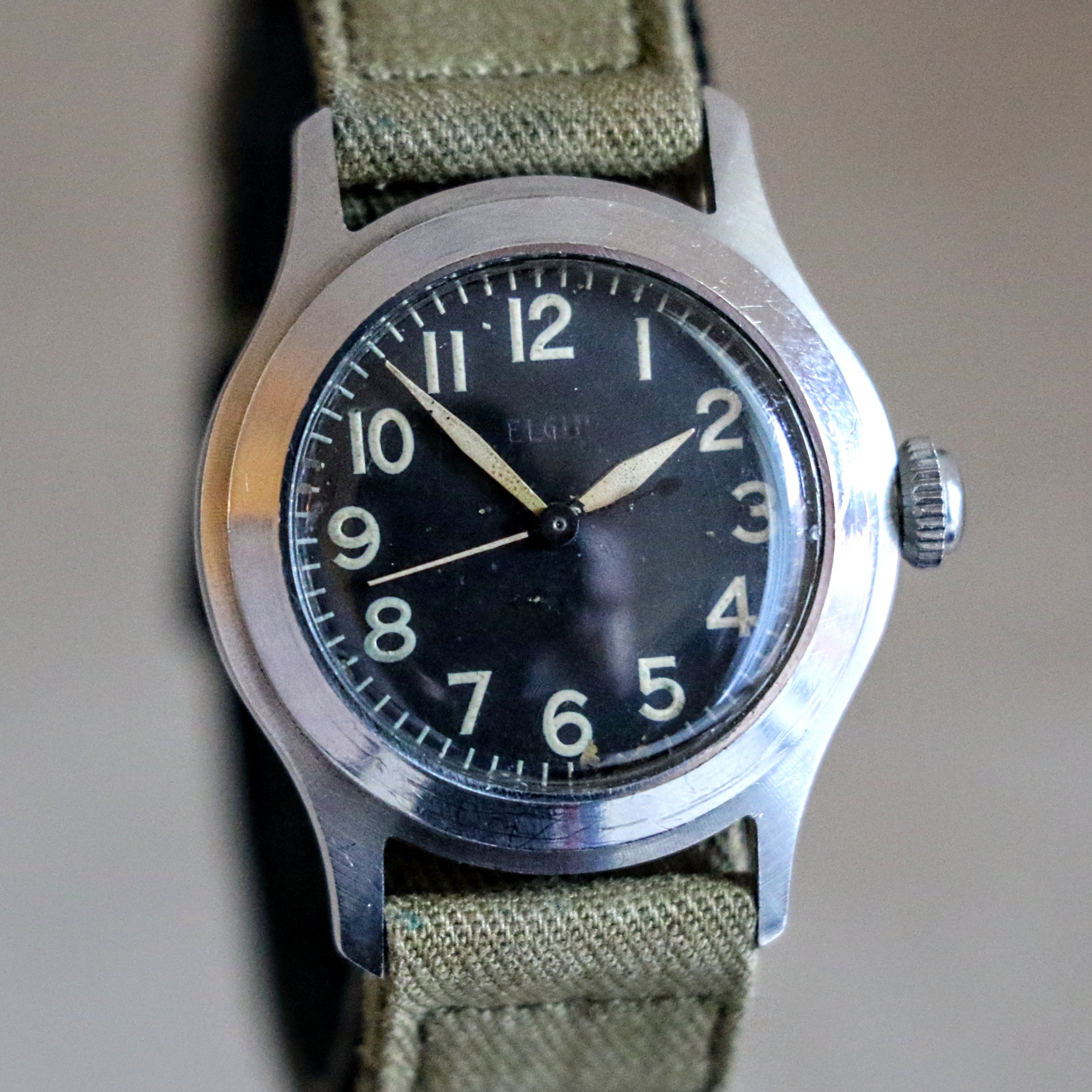 1945 ELGIN WWII Military Watch 6608 Grade 539 Service