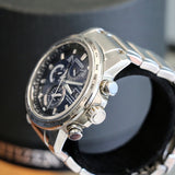CITIZEN World Time A-T Watch Ref. AT9070-51L Eco-Drive Date Indicator Radio Controlled Wristwatch Box & Extra Links!