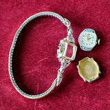 1954 BULOVA Goddess of Time "D" Ladies Wristwatch  Fancy Two-Tone Case U.S.A. Made Watch