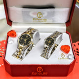 HIS and HERS - NOS Calvin Hill Couple Watches Quartz Wristwatches Box and New Batteries!