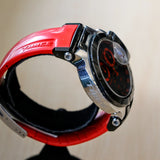 TISSOT T-RACE Chronograph Watch Quartz Date Indicator T048417 A - Original Red Silicone Strap