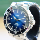 ORIS AQUIS Date Automatic Watch 7730 Dive Wristwatch Blue Dial Clipperton Limited Edition