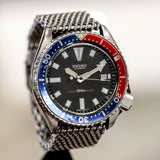 1985 Pepsi SEIKO Automatic Watch 6309-729A Slim Turtle Diver Wristwatch Date Indicator