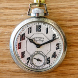 Art Deco NEW HAVEN Tip-Top Pocket Watch 16s U.S.A. Made Manual Wind Timepiece