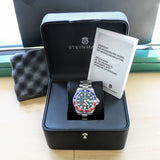 Steinhart Ocean 39 GMT Automatic Watch RED-BLUE Pepsi Bezel ALL Original! Box & Papers!