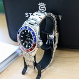 Steinhart Ocean 39 GMT Automatic Watch RED-BLUE Pepsi Bezel ALL Original! Box & Papers!