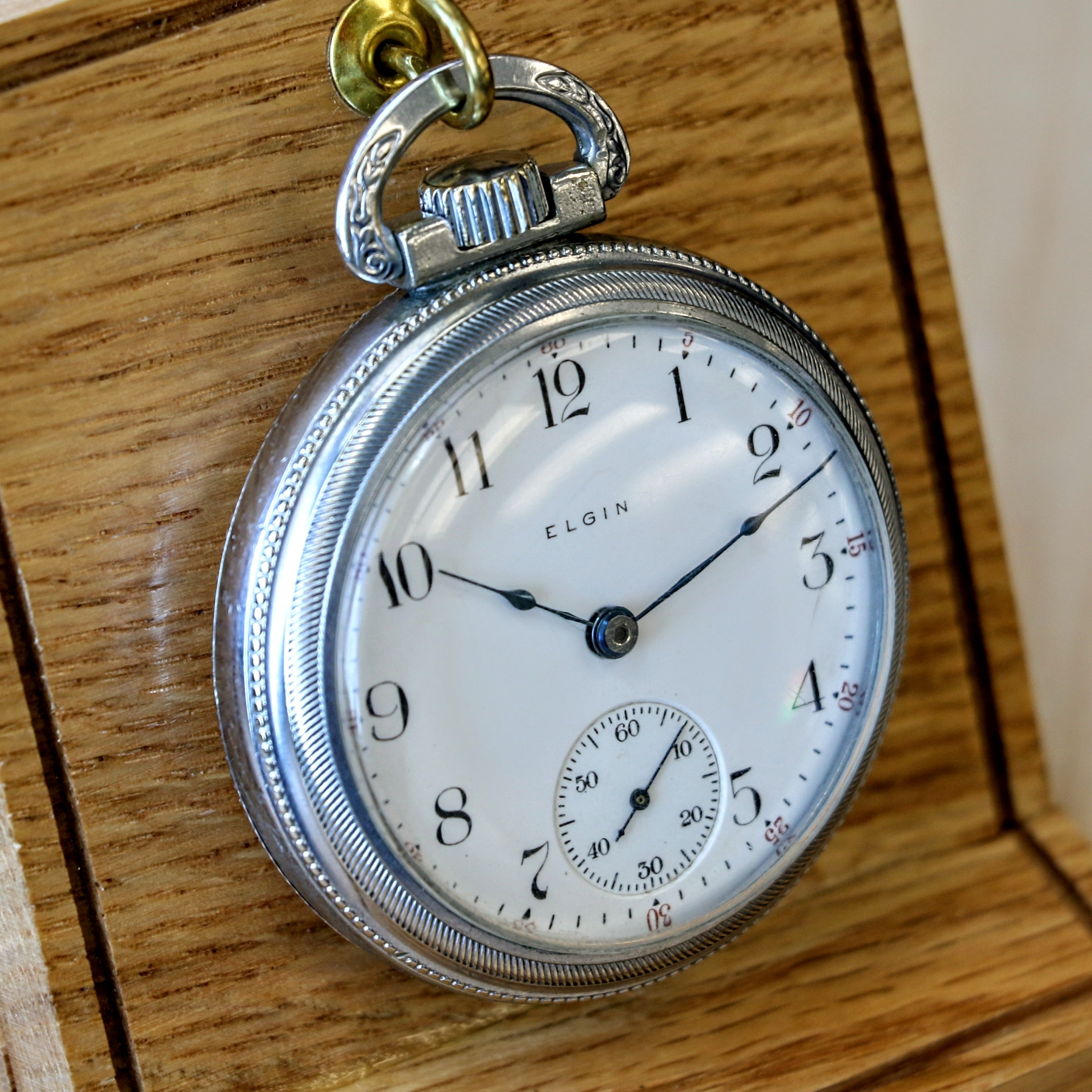 1908 ELGIN Pocket Watch 18s Jewels Grade 294 Openface Vintage