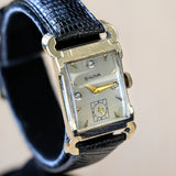 1955 BULOVA Watch Diamond Dial Fancy Tank Case & Lugs Cal. 8AC U.S.A. Wristwatch
