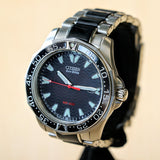 CITIZEN Eco-Drive Infusion Watch Ref. BN0030-71E Date Indicator WR 300 Diver Wristwatch