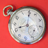 1926 HAMILTON Dress Pocket Watch 12s Grade 912 17 Jewels Adjusted Engraved Decorative 14K White G.F. - Case serial # 6871431