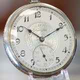1926 HAMILTON Dress Pocket Watch 12s Grade 912 17 Jewels Adjusted Engraved Decorative 14K White G.F. - Case serial # 6871431