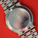 GUCCI 9000M Watch Date Indicator Two-Tone Case & Bracelet Swiss Made Quartz Wristwatch