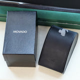 MOVADO MUSEUM Juro Watch Ref. 84.G21899 Black Dial ALL S.S. - Box & Papers!