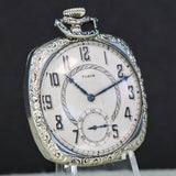 1925 ELGIN Dress Pocket Watch 12s 15 Jewels Grade 315 Fancy Engraved Decorative Cushion Case