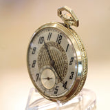 1922 ILLINOIS Dress Pocket Watch Openface 12s Grade 406 19 Jewels Adjusted 3 Positions Fancy Engraved Case