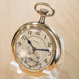 1915 ELGIN Dress Pocket Watch Openface 12s 17 Jewels Grade 345 Decorative Dial Yellow G.F. Case