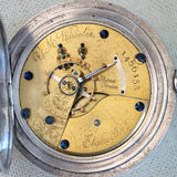 1884 ELGIN Pocket Watch Openface 18s Grade 82 G. M. Wheeler Lever Set 13 Jewels Coin Silver Case