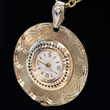 1967 CARAVELLE by Bulova Ladies Pendant 7 Jewels Watch with GP Link Chain 24"