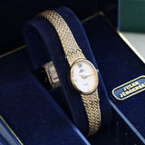 Vintage Jules Jurgensen Ladies Quartz Watch - V237 Integrated Gold Plated Mesh Bracelet. IN BOX!
