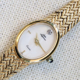 Vintage Jules Jurgensen Ladies Quartz Watch - V237 Integrated Gold Plated Mesh Bracelet. IN BOX!